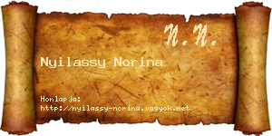Nyilassy Norina névjegykártya